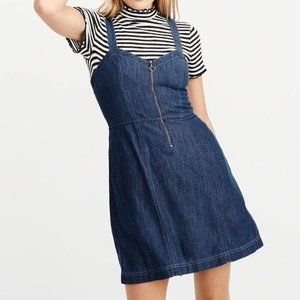 abercrombie nwot denim zip up dress